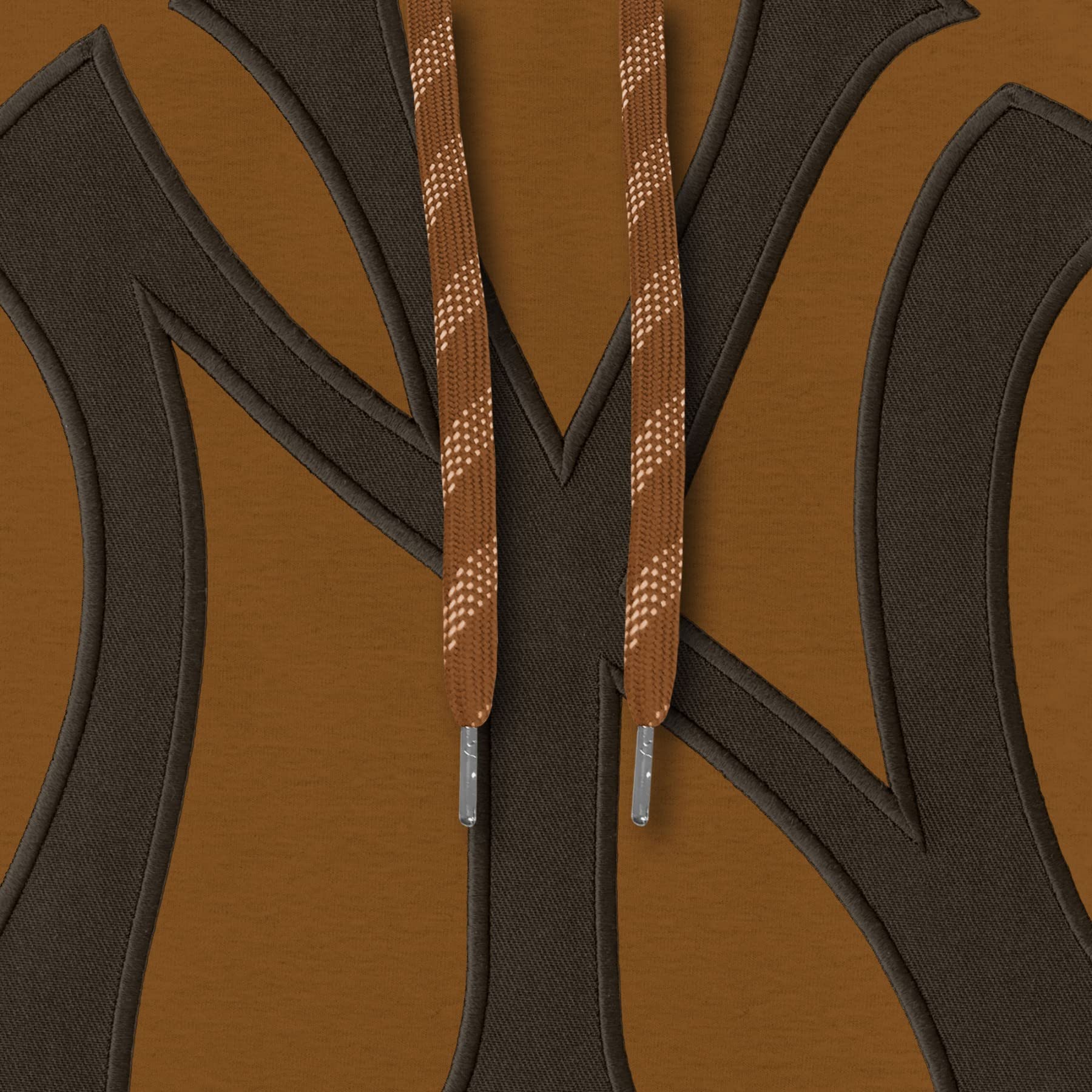 New York Yankees MLB Express Twill Tonal Dune Logo Hoodie - Dune