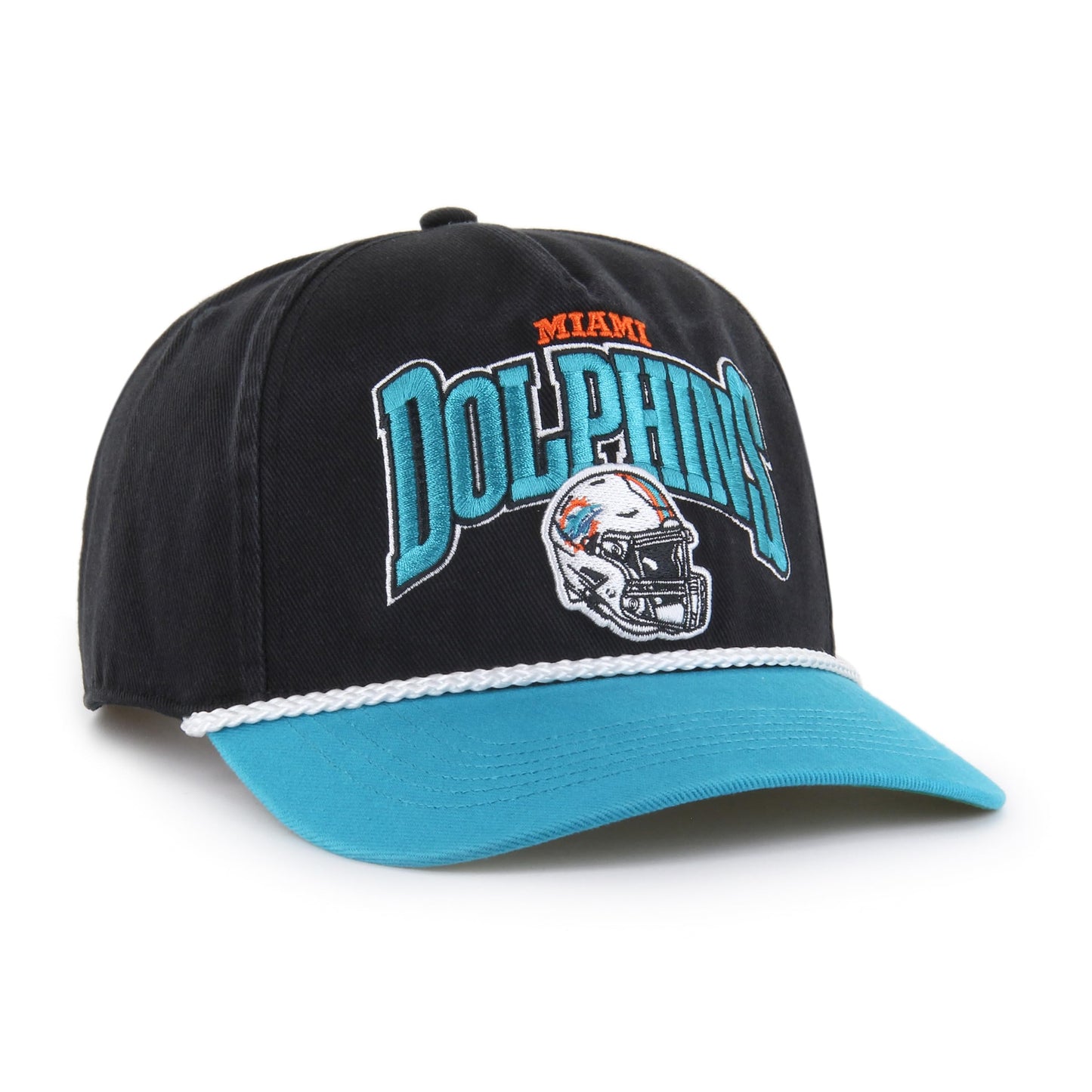 47 NFL Miami Palmero Hitch RF Adjustable Snapback Hat - Black/Teal