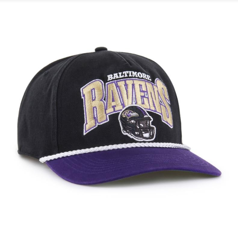 47 NFL Baltimore Palermo Hitch RF Adjustable Snapback Hat - Black/Purple