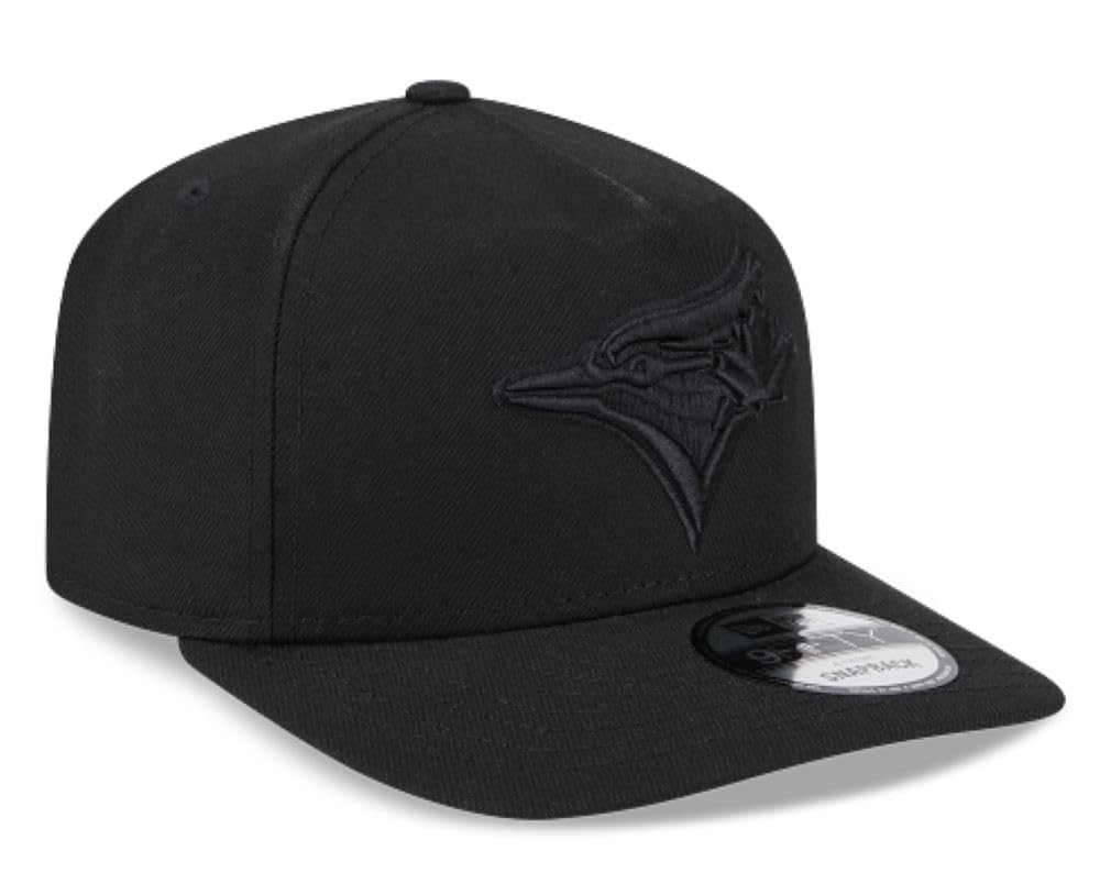 New Era MLB Toronto Blue Jays 9FIFTY A-Frame Adjustable Snapback Hat - Black/Black