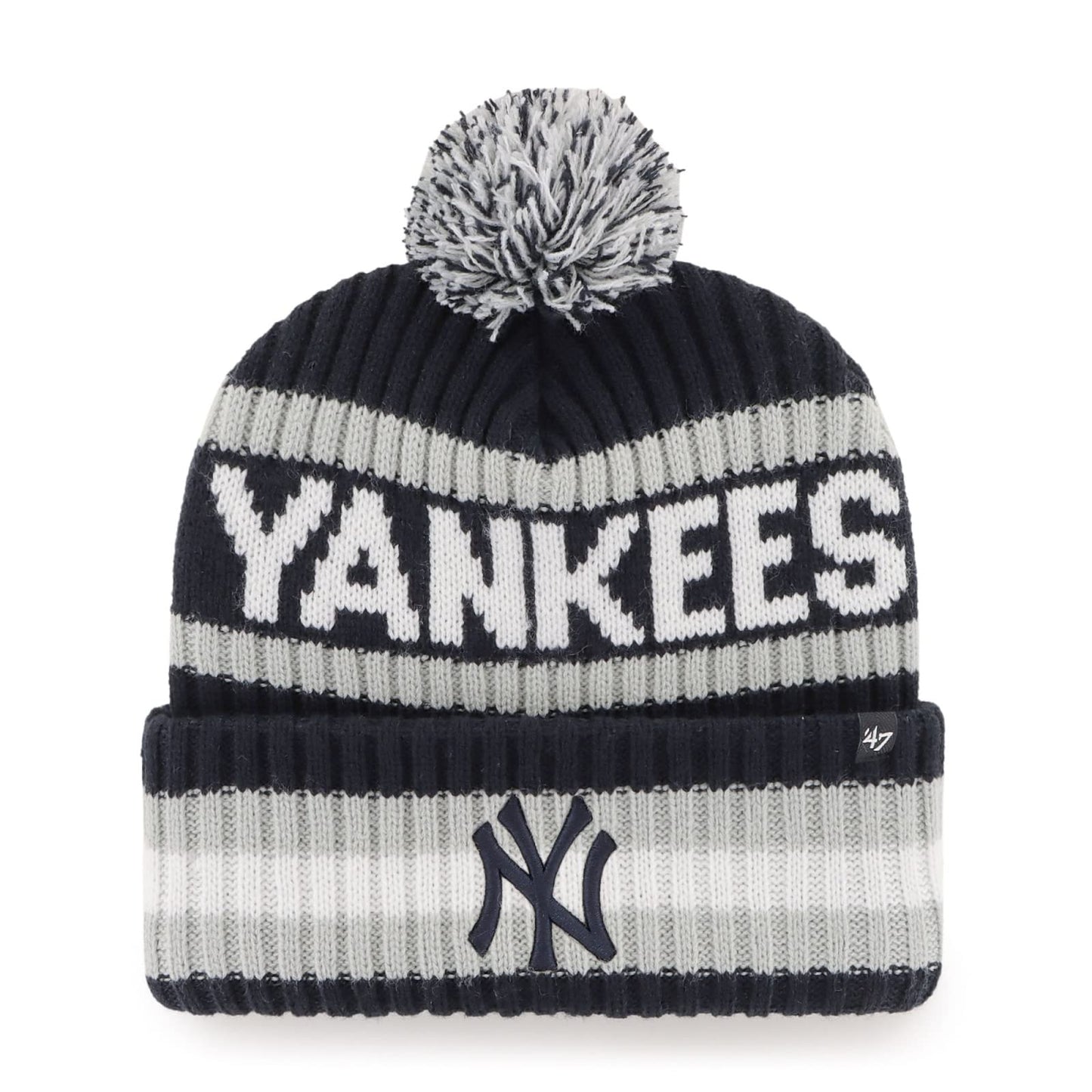 47 MLB Bering Cuffed Knit Pom Beanie Hat, Adult