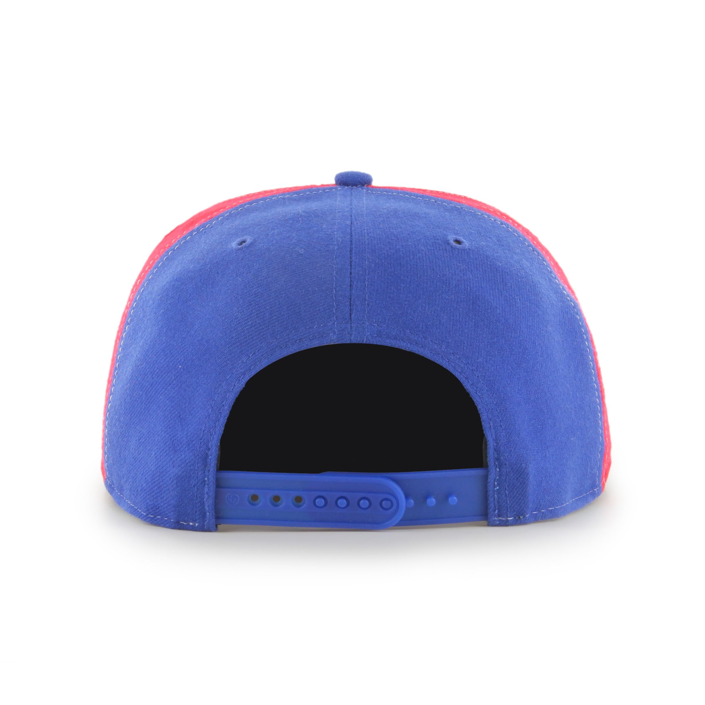 '47 Montreal Expos Pinwheel Tri-Color Sure Shot Captain Snapback Hat White