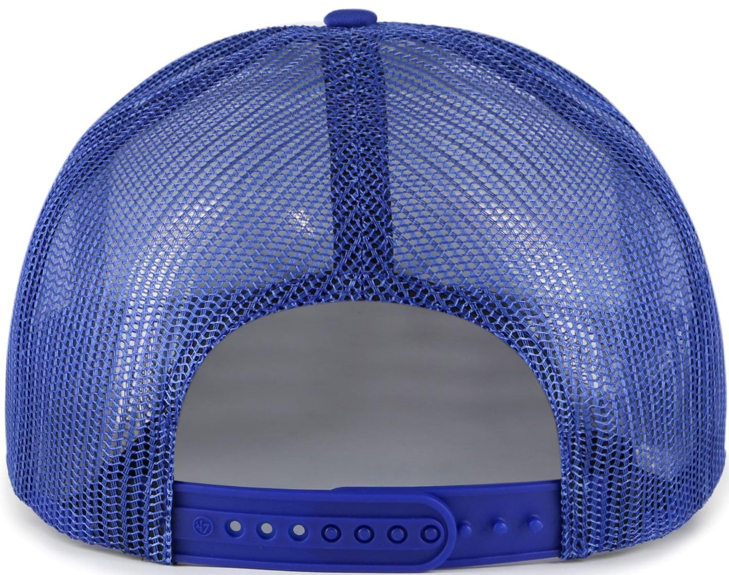 47 Brand Trucker MLB Toronto Blue Jays Cooperstown Wax Pack Express Foam Trucker Mesh Back Adjustable Hat - Blue/White