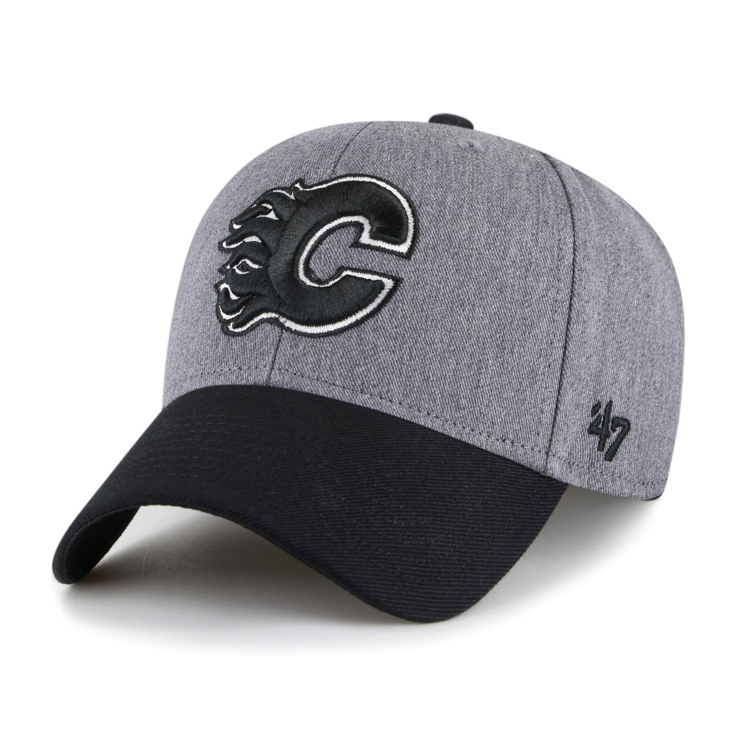 47 NHL Calgary Flames Granite MVP Adjustable Snapback Hat Cap - Gray/Black