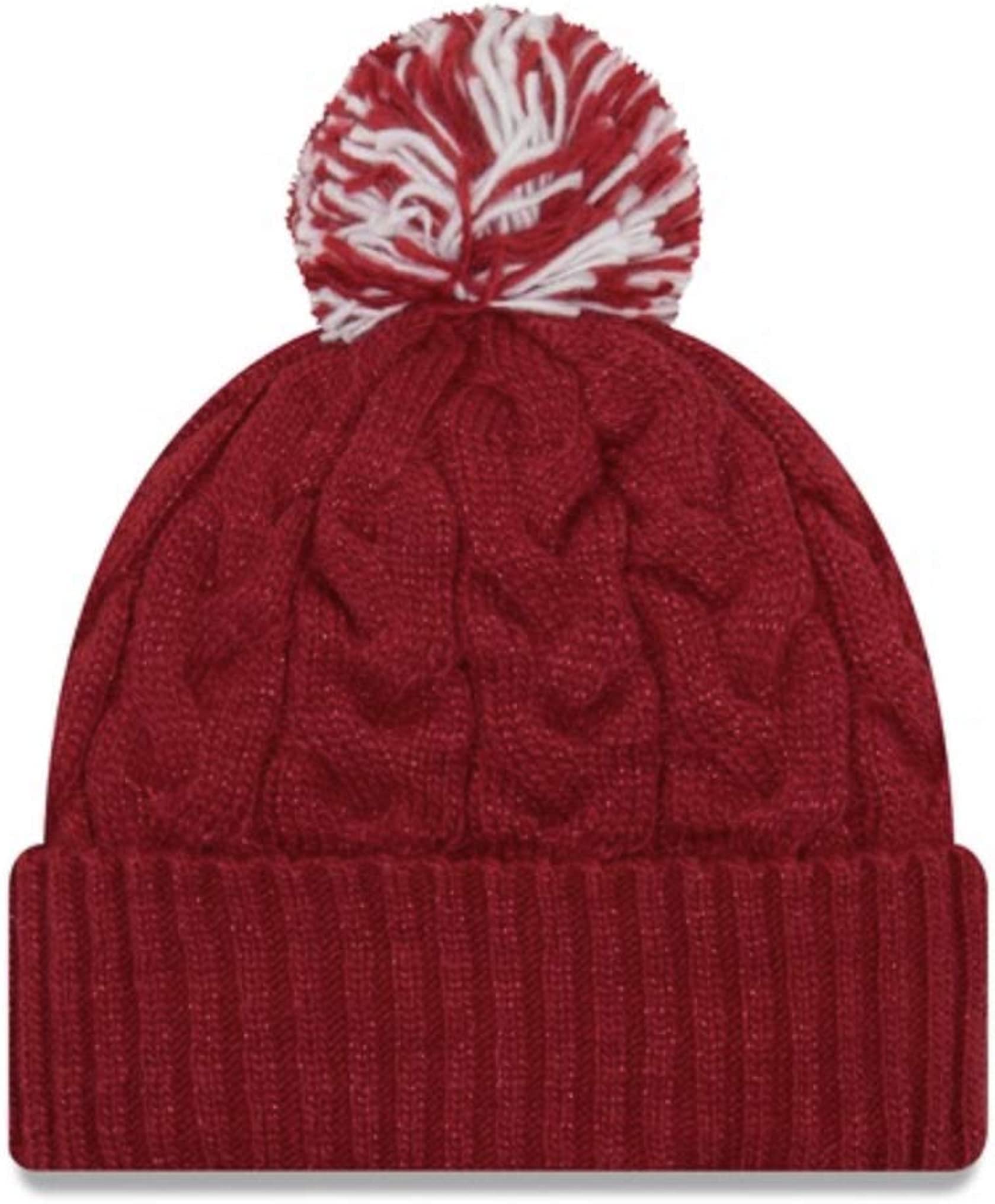 New Era Women's NFL Official Cozy Cable Knit Cuff Pom Beanie Hat