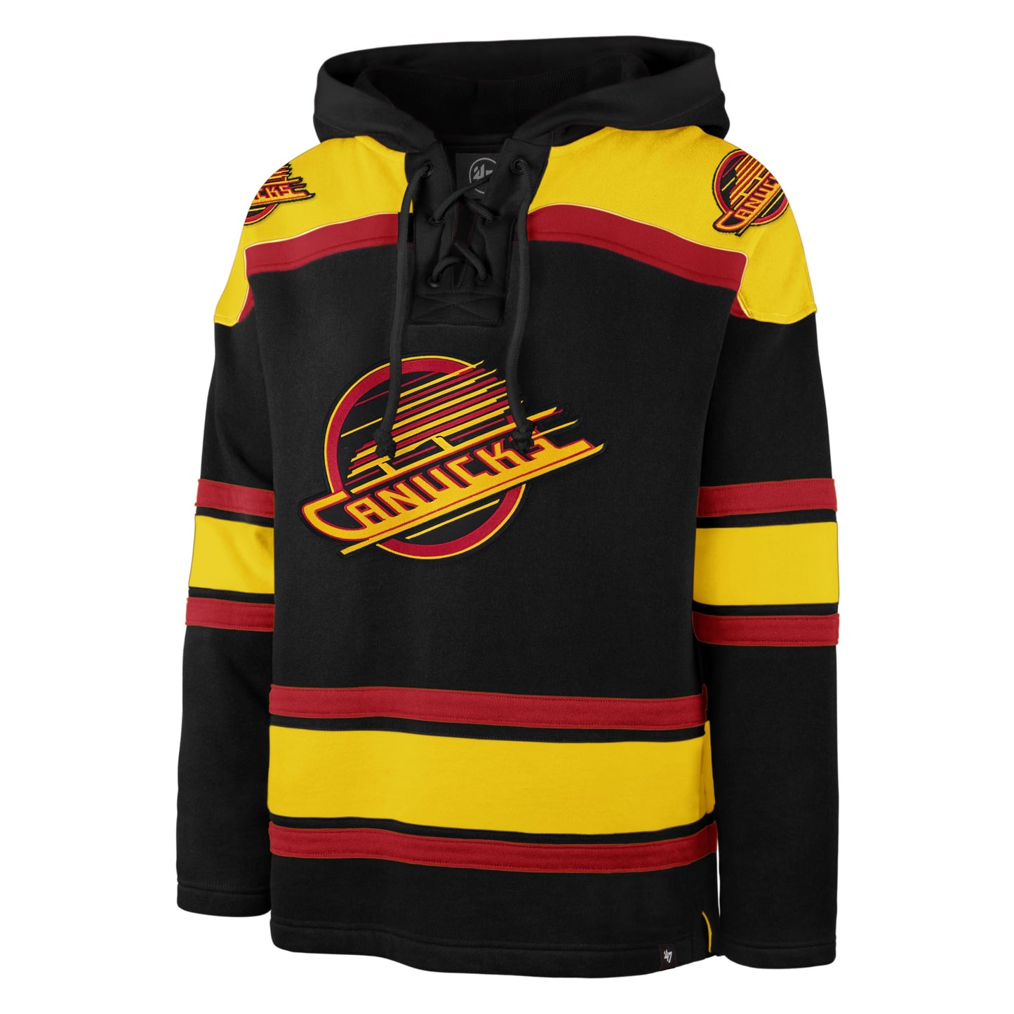 47 Vancouver Canucks NHL Retro Freeze Superior Jersey Lacer Hoodie (181649ab, CA/US, Alpha, XX-Large, Regular, Regular) Black