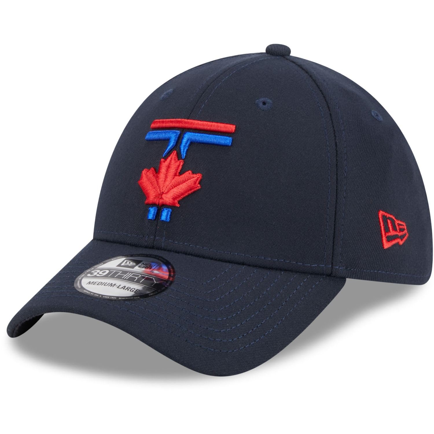 New Era MLB Toronto Blue Jays 2024 City Connect 39THIRTY Flex Hat - Navy (CA/US, Alpha, One Size, L/XL, Navy)