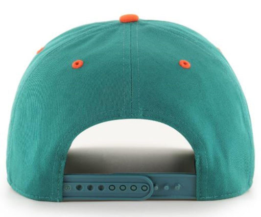 47 NFL Miami Super Hitch Adjustable Snapback Hat - Teal/Orange