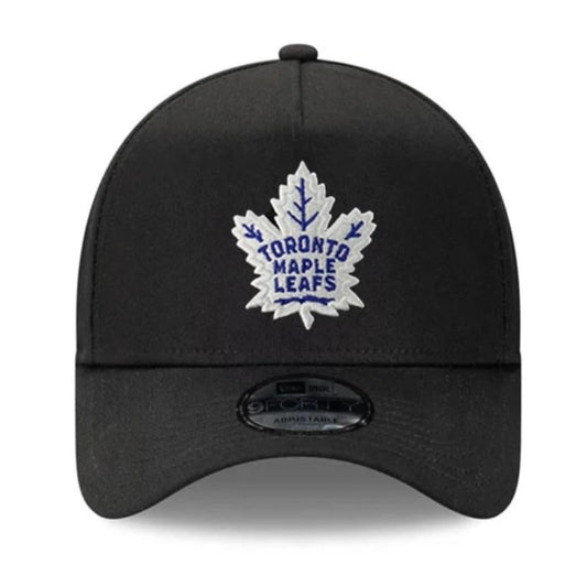 New Era NHL Toronto Maple Leafs 9FORTY A-Frame Adjustable Snapback Hat - Black