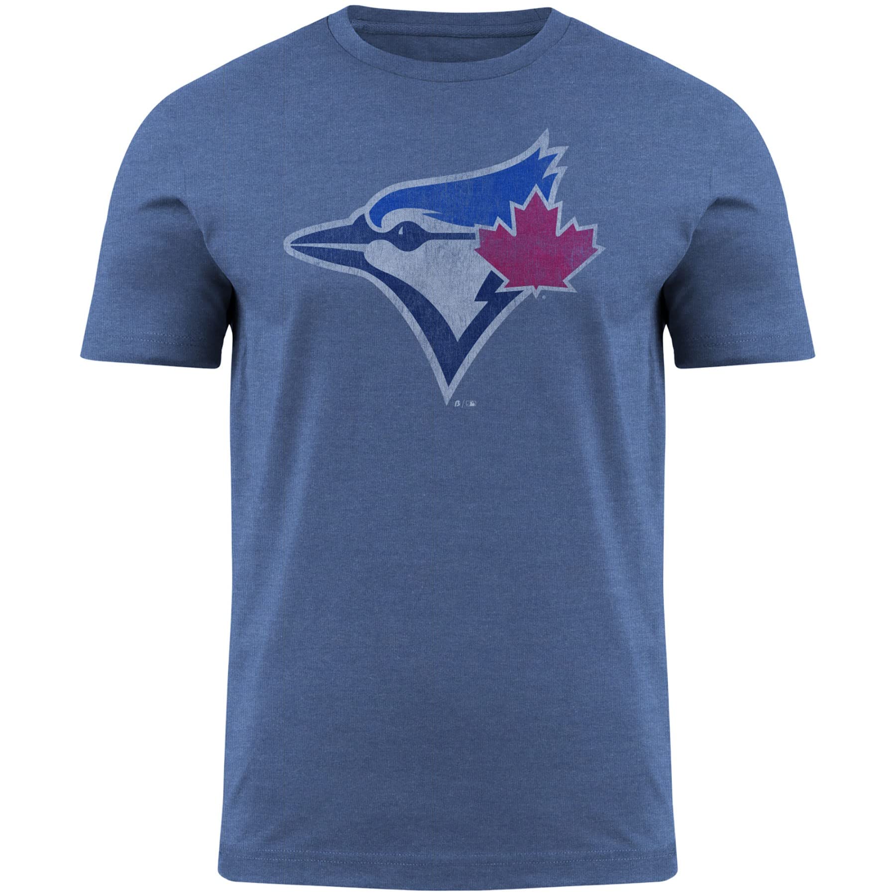 Toronto Blue Jays MLB Primary Distressed Logo Heathered T-Shirt