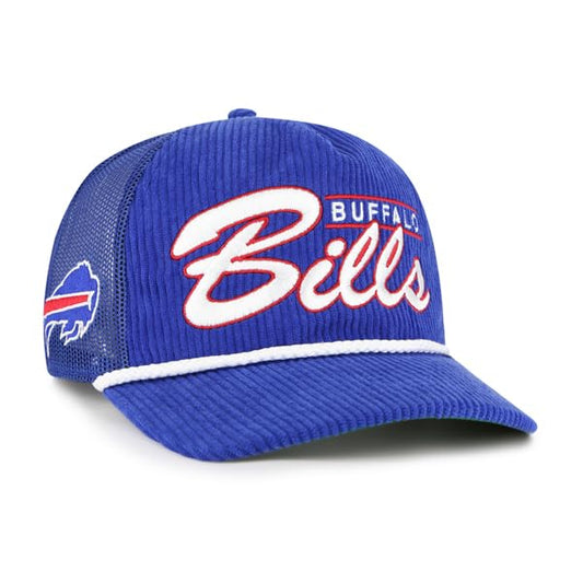 47 NFL Buffalo Mesh Double Header Rope Adjustable Snapback Hat - Blue