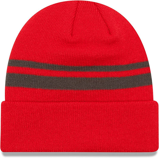 New Era Unisex-Adult NFL Official Sport Knit Classic Striped Knit Beanie Cold Weather Hat