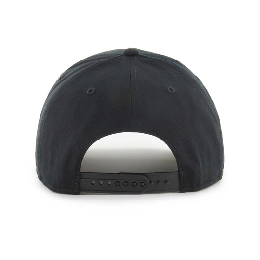 47 Edmonton Oilers Sure Shot Hitch Side Patch Snapback - Black and White