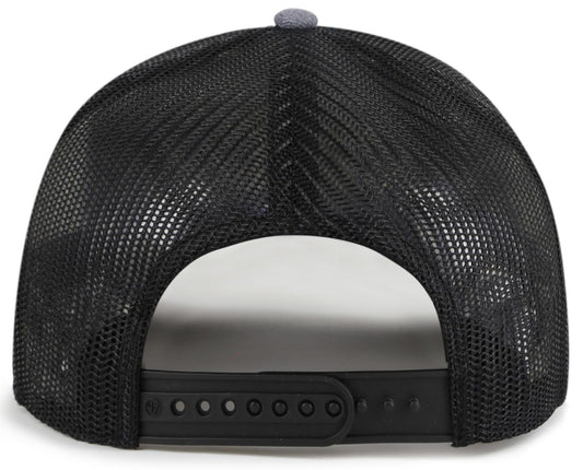 47 Trucker MLB Boston Carbon Rope Mesh Back Adjustable Snapback Hat - Grey