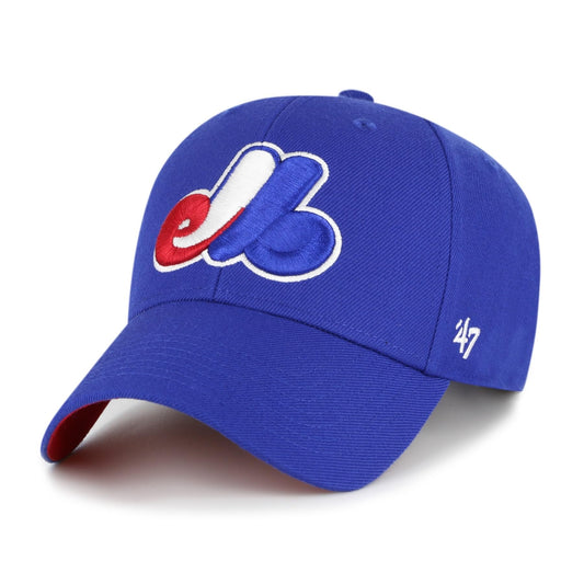 '47 Montreal Expos MLB MVP Sure Shot Commemorative Patch Hat | Adjustable - One Size Royal Blue