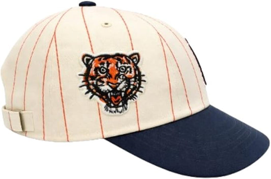 47 MLB Rawlings Pinstripe Clean Up Adjustable Hat - Beige (CA/US, Alpha, One Size, Detroit, Beige)