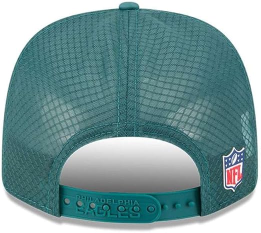 New Era 9SEVENTY NFL 2025 Sideline Trucker Adjustable Snapback Hat (CA/US, Alpha, One Size, Green, Philadelphia Eagles)