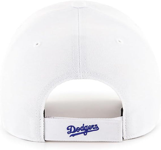 47 MLB White Primary Logo Team Color MVP Adjustable Hat, Adult One Size Fits All, Los Angeles Dodgers - White, One Size
