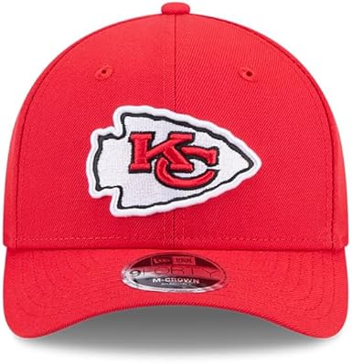 New Era 9FORTY 2025 NFL Team Collection M-Crown Adjustable Snapback Hat (CA/US, Alpha, One Size, Kansas City Chiefs, Red)