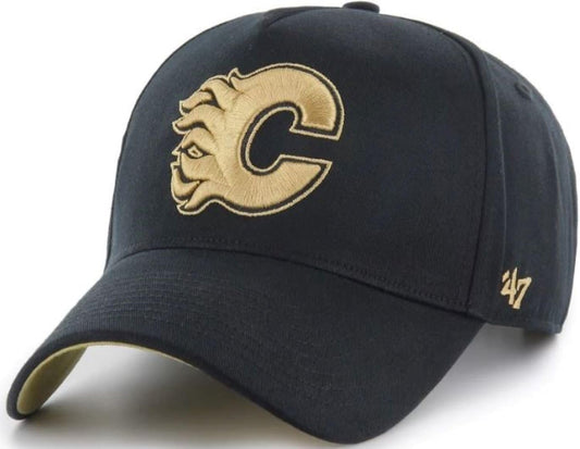 47 MVP Sure Shot Hitch Vintage Stanley Cup 1989 Side Patch Snapback - Black and Gold