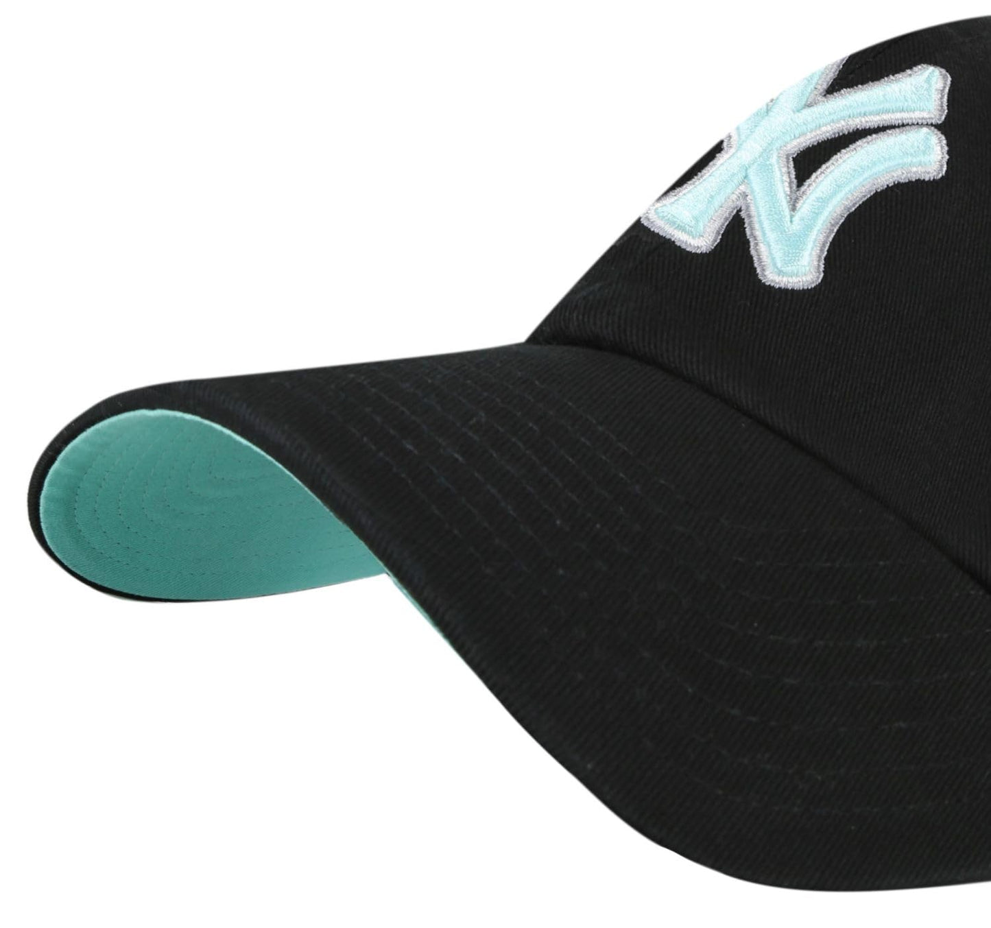 47 MLB New York Black Mint Double Under Clean Up Adjustable Hat - Black