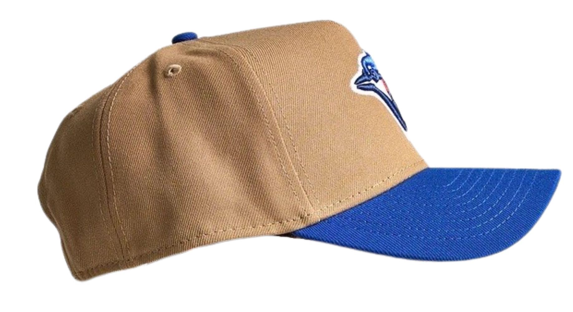 New Era Men's MLB Toronto Blue Jays Chase 9FORTY A-Frame Adjustable Snapback Hat - Khaki/Royal