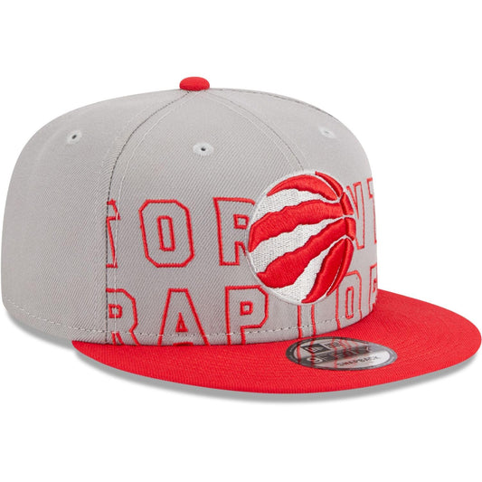 New Era NBA Toronto Raptors 2023 Draft 9FIFTY Snapback Hat - Gray/Red