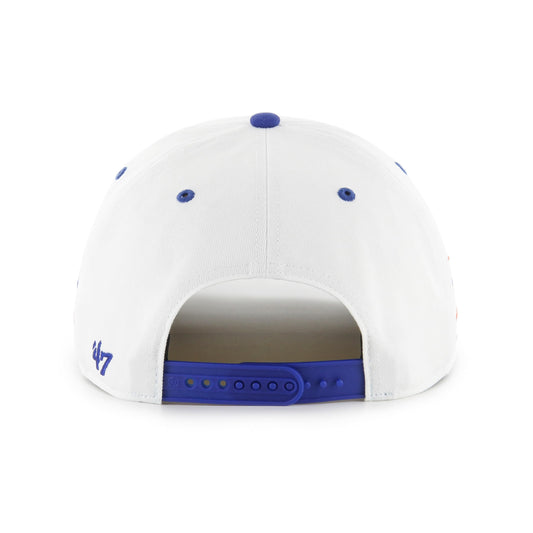 47 NHL Hitch Edmonton Diamond Cut Snapback Hat - White/Blue