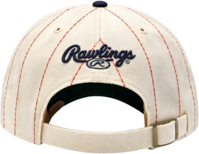 47 MLB Rawlings Pinstripe Clean Up Adjustable Hat - Beige (CA/US, Alpha, One Size, Detroit, Beige)