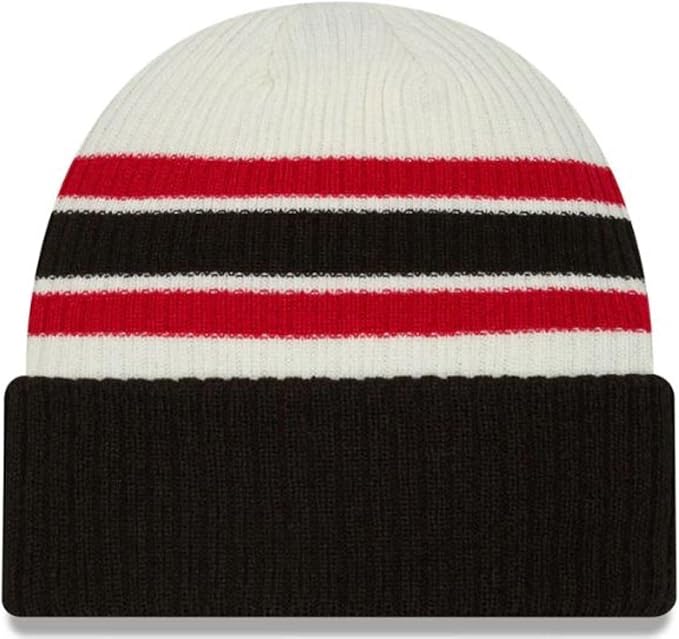 New Era NHL Vancouver Canucks Skate Vintage Knit Beanie - Cream/Black