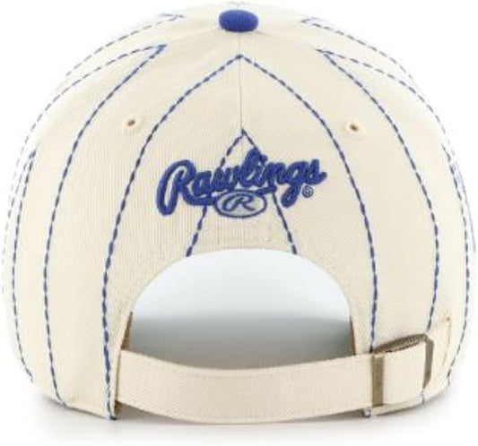 47 MLB Los Angeles Rawlings Pinstripe Clean Up Adjustable Snapback Hat - White/Blue