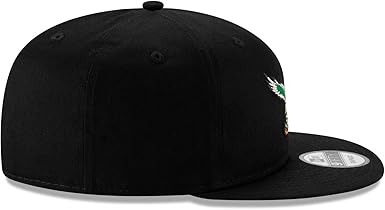 New Era Philadelphia Eagles Hat NFL Black Team Color Historic Logo 9FIFTY Snapback Adjustable Cap Adult One Size