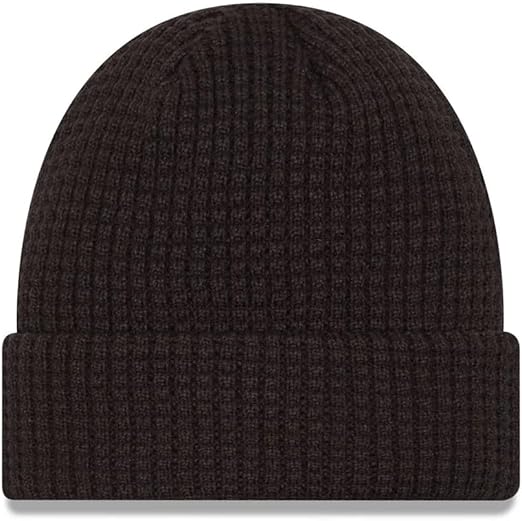 New Era NHL Unisex-Adult Primary Logo Waffle Knit Cold Weather Cuffed Beanie Hat, Boston Bruins - Black, One Size