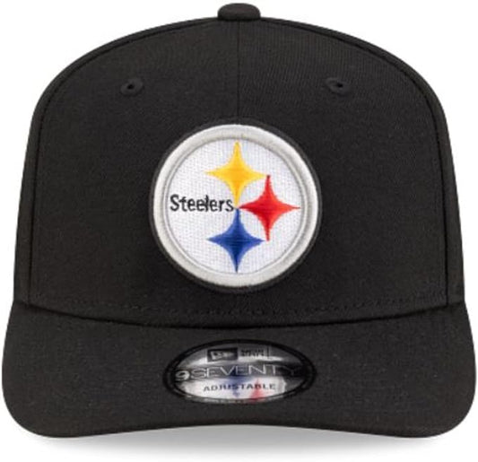 New Era NFL Pittsburgh Steelers 9SEVENTY Chase Adjustable Snapback Hat - Black