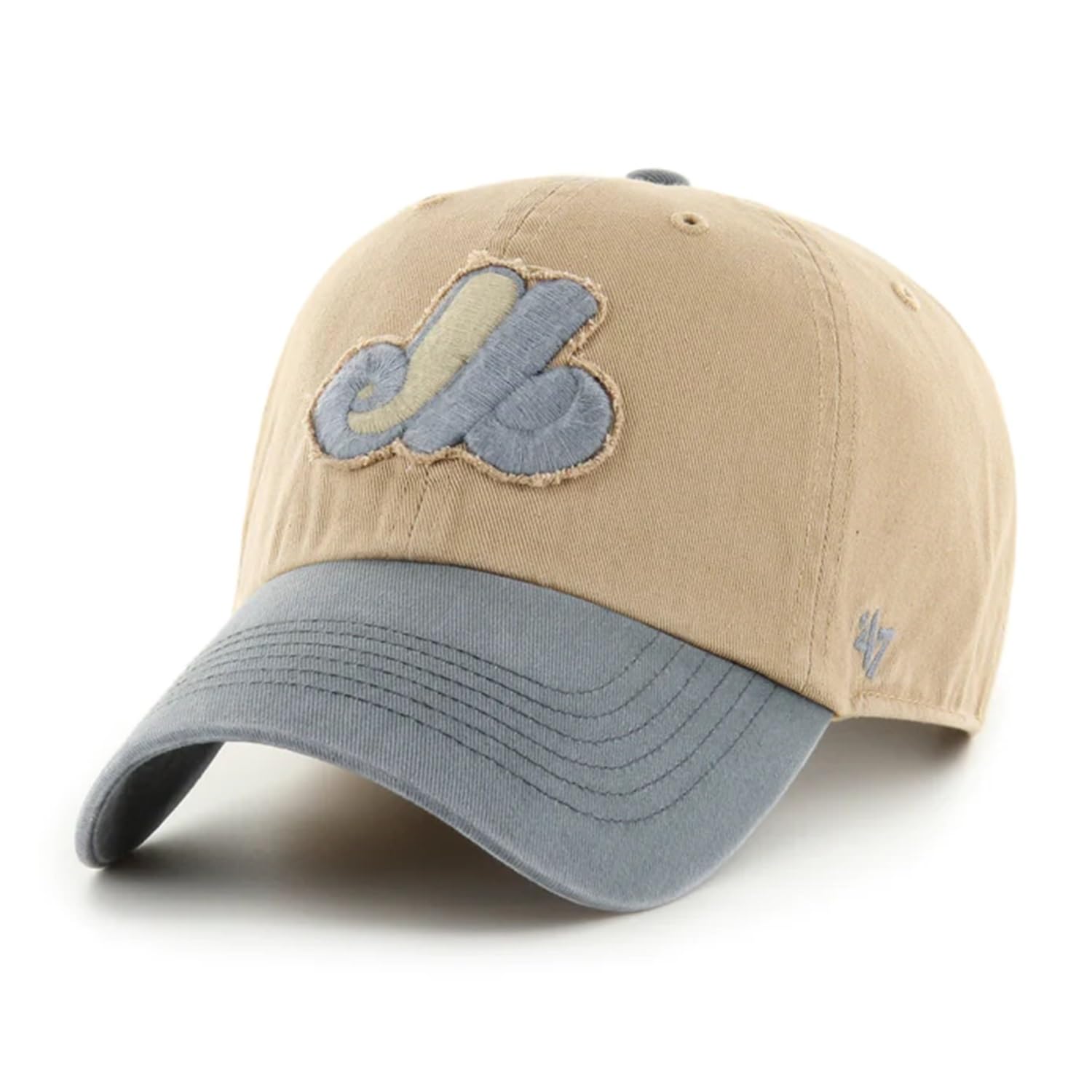'47 Brand MLB Montreal Expos Canyon Caravan Clean Up Adjustable Hat Khaki/Blue