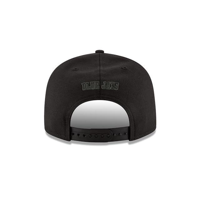New Era 9FIFTY MLB Toronto Blue Jays Black on Black Red Leaf Adjustable Snapback Hat - Black