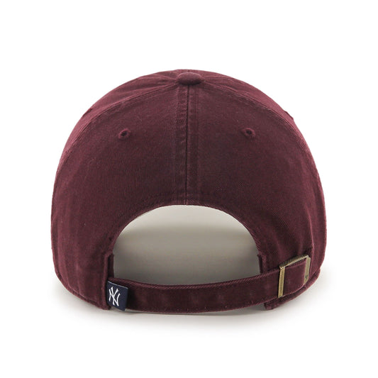 Compatible With New York Yankees Adjustable Strap Dark Maroon Clean Up Cap Hat
