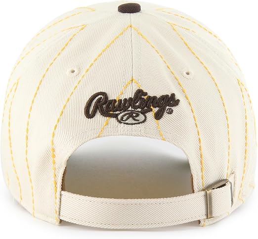 47 MLB San Diego Rawlings Pinstripe Clean Up Adjustable Snapback Hat - White/Brown