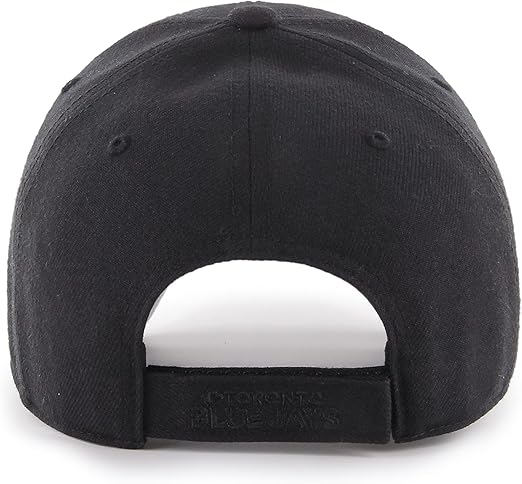 47 Men's Toronto Blue Jays Black On Black MVP Adjustable Hat - One Size