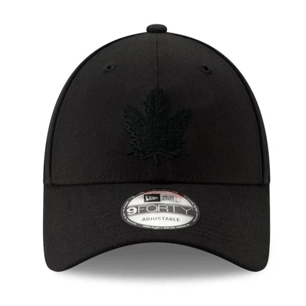 New Era NHL Toronto Maple Leafs 9FORTY Adjustable Snapback Hat - Black/Black