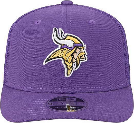 New Era 9SEVENTY 2025 NFL Team Collection Adjustable Stretch-Snap Hat (CA/US, Alpha, One Size, Minnesota Vikings, Purple)