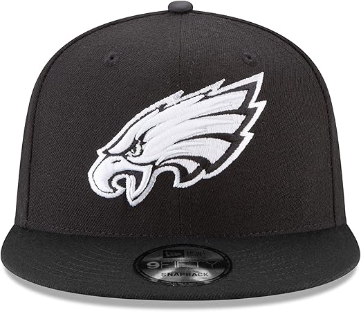 New Era 9FIFTY NFL 2025 Team Collection Adjustable Snapback Hat - Black/White (CA/US, Alpha, One Size, Black/White, Philadelphia Eagles)