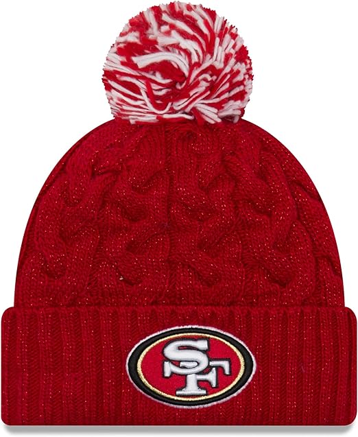New Era Cozy Cable Knit SAN Francisco 49ERS OTC Beanie Red