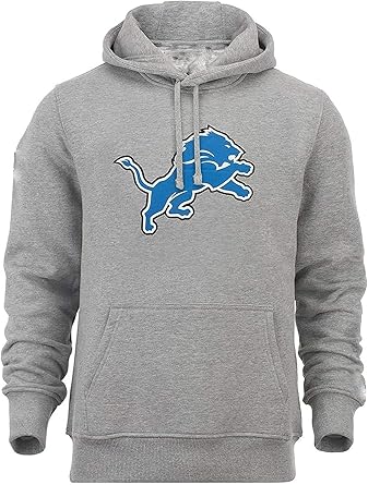 47 NFL Imprint Headline Detroit Hoodie - Grey (CA/US, Alpha, Medium, Regular, Regular, Grey)