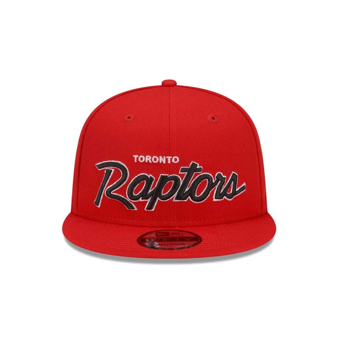 New Era Men’s NBA Toronto Raptors Evergreen Script 9FIFTY Snapback Hat – Red