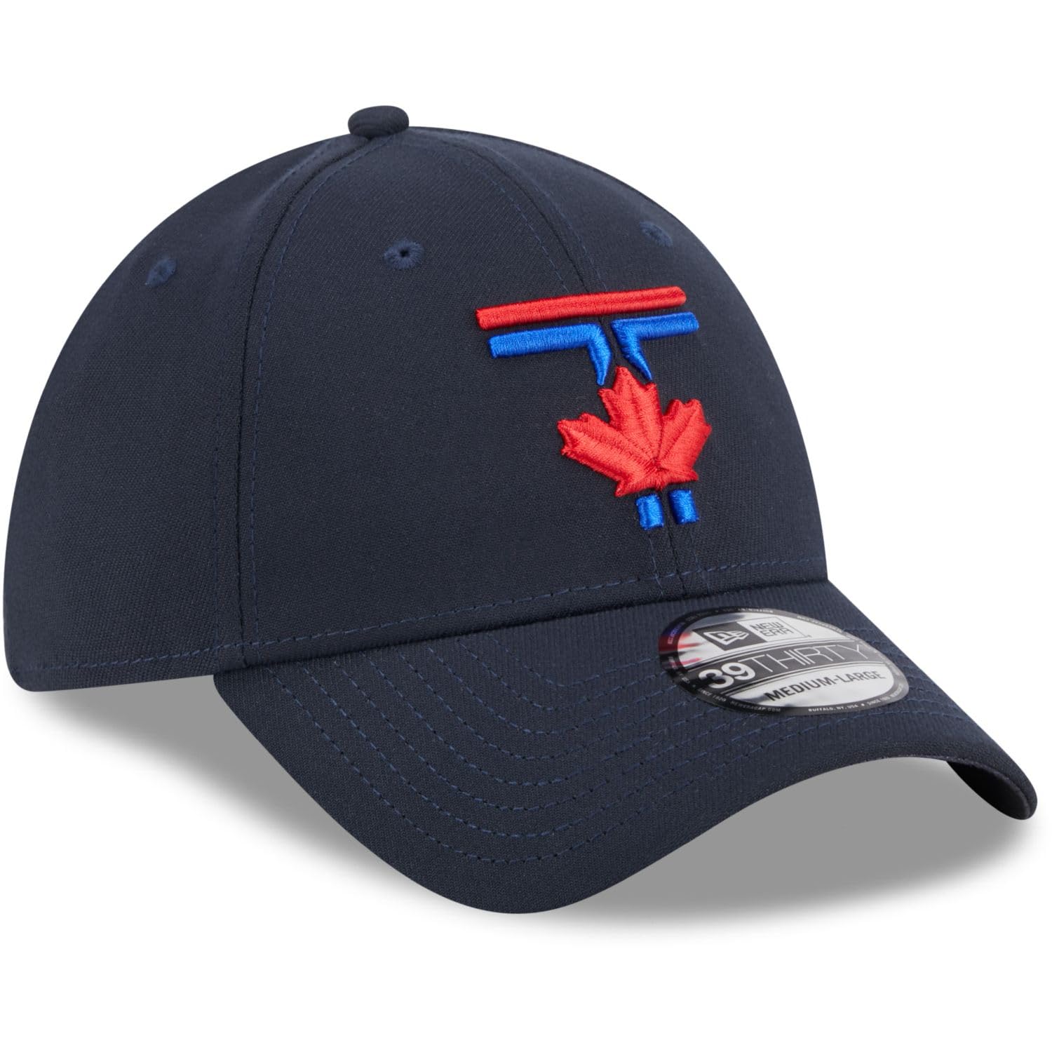 New Era MLB Toronto Blue Jays 2024 City Connect 39THIRTY Flex Hat - Navy (CA/US, Alpha, One Size, L/XL, Navy)