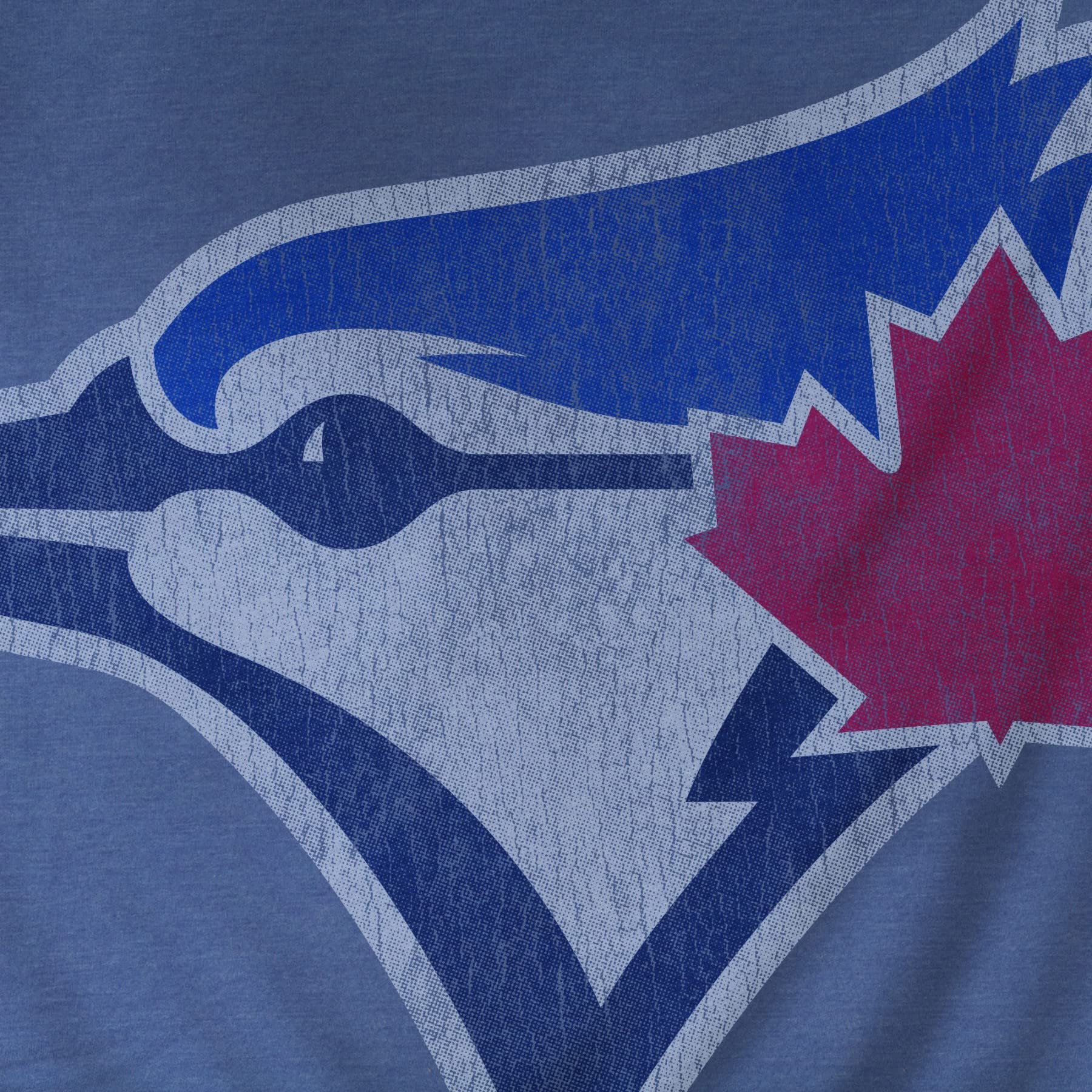 Toronto Blue Jays MLB Primary Distressed Logo Heathered T-Shirt
