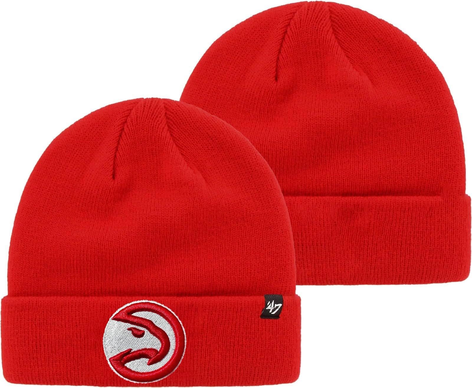 47 NBA Unisex-Adult Primary Logo Cuffed Knit Primary Logo Team Color Beanie Hat Cold Weather Hat, One Size