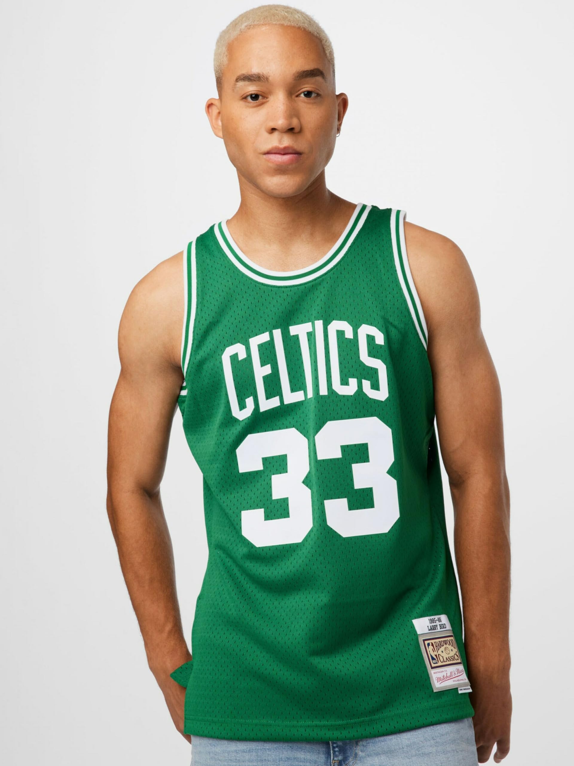 Mitchell & Ness Boston Celtics Larry Bird 33 Kelly Green Replica Swingman Jersey 2.0 NBA HWC Basketball Trikot