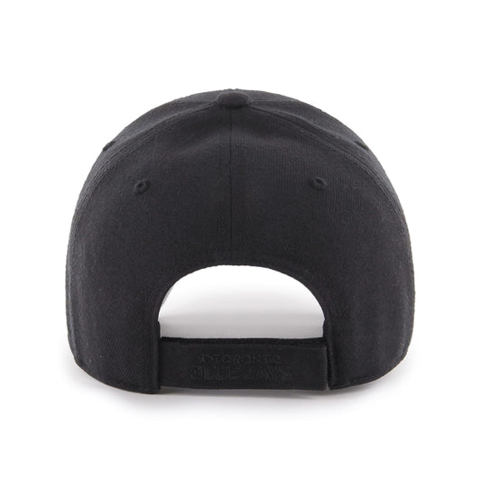 47 Men's Toronto Blue Jays Black On Black MVP Adjustable Hat - One Size